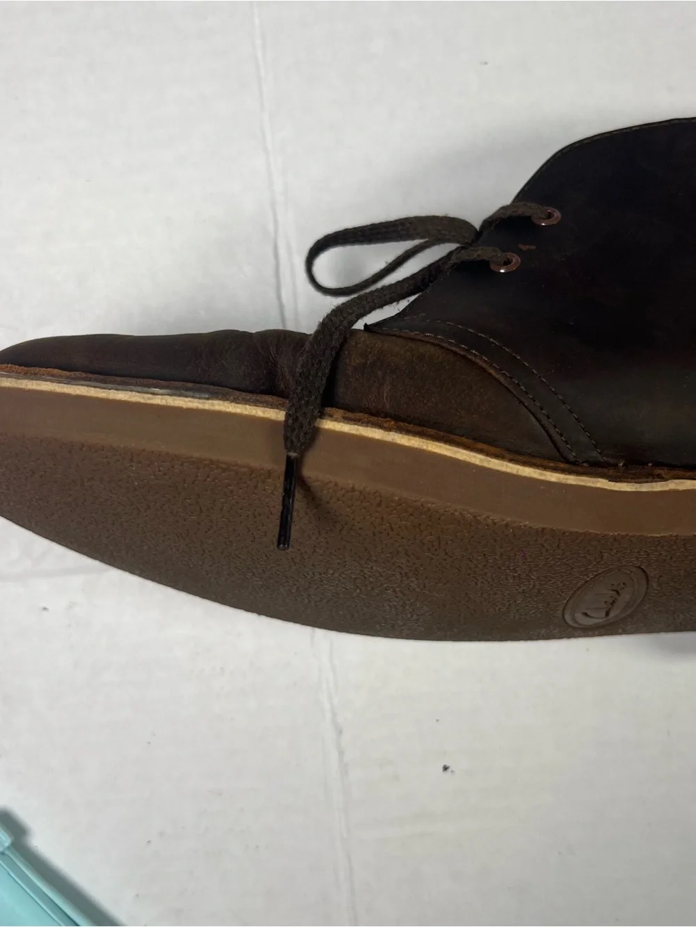 Men's Brown Leather Clarks Desert Boots - Rugged Lace-Up Style #casual #boho